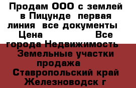 Продам ООО с землей в Пицунде, первая линия, все документы › Цена ­ 9 000 000 - Все города Недвижимость » Земельные участки продажа   . Ставропольский край,Железноводск г.